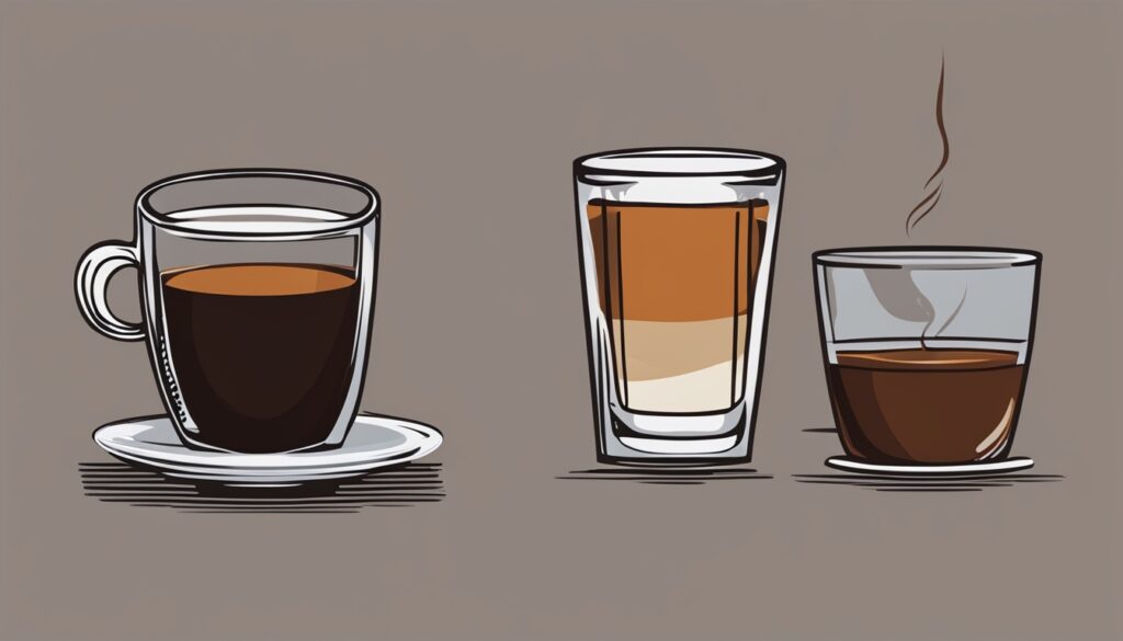 espresso vs americano caffeine content